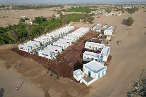 Opening a residential village for displaced people